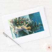 Sticker Rectangulaire Ange Décoration Arbre de Noël 2 (Enveloppe)