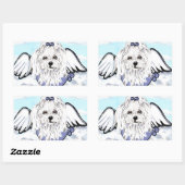 Sticker Rectangulaire Ange maltais (Feuille)