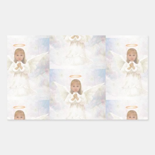 Sticker Rectangulaire Ange priant (Devant)