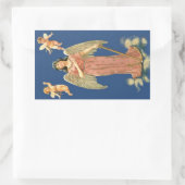 Sticker Rectangulaire Angel Avec Ancre (Sac)