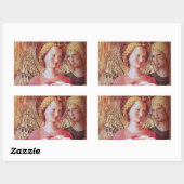 STICKER RECTANGULAIRE ANGEL AVEC ROSES (Feuille)