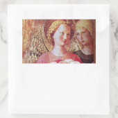 STICKER RECTANGULAIRE ANGEL AVEC ROSES (Sac)