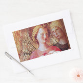 STICKER RECTANGULAIRE ANGEL AVEC ROSES (Enveloppe)