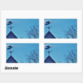 STICKER RECTANGULAIRE ANGEL BLOWING HORN (Feuille)