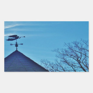 STICKER RECTANGULAIRE ANGEL BLOWING HORN