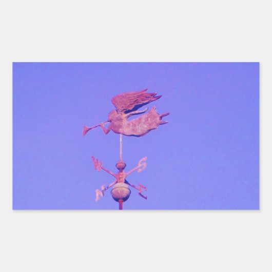 STICKER RECTANGULAIRE ANGEL BLOWING HORN (Devant)