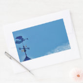 STICKER RECTANGULAIRE ANGEL BLOWING HORN (Enveloppe)