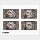 Sticker Rectangulaire Angel et sa colombe (Feuille)