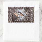 Sticker Rectangulaire Angel et sa colombe (Sac)