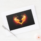 Sticker Rectangulaire Angel Fire Heart with Wings (Enveloppe)