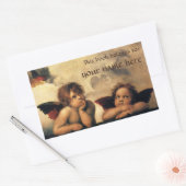 Sticker Rectangulaire Anges de la Madone Sixtine par Raphaël, Art de la (Enveloppe)
