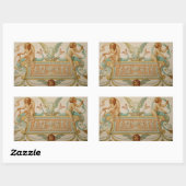 Sticker Rectangulaire Anges de l'âge d'or (Feuille)