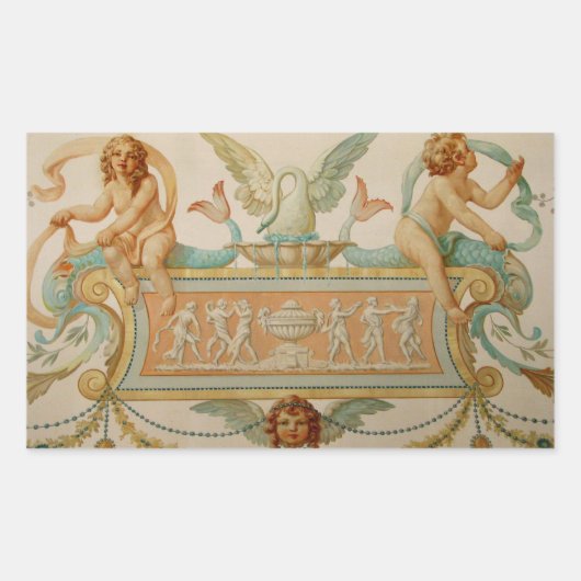 Sticker Rectangulaire Anges de l'âge d'or (Devant)