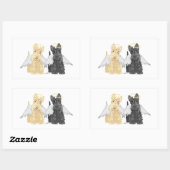 Sticker Rectangulaire Anges Terrier Écossais (Feuille)