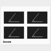 Sticker Rectangulaire Angle aigu (Feuille)
