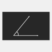 Sticker Rectangulaire Angle aigu (Devant)