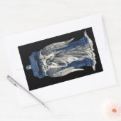 Sticker Rectangulaire Angle de plaie avec boîte de police bleue 1 (Enveloppe)