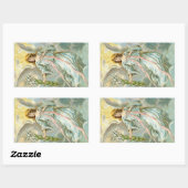 Sticker Rectangulaire Angle en bleu (Feuille)