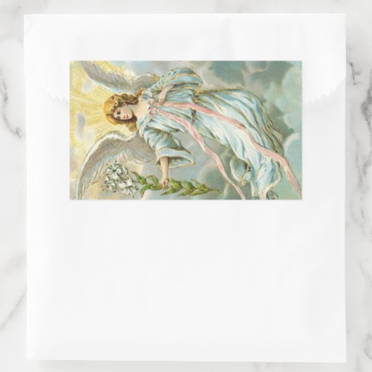 Sticker Rectangulaire Angle en bleu (Sac)