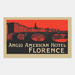 Sticker Rectangulaire Anglo American Hotel (Florence)