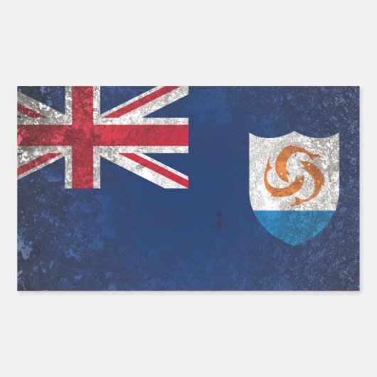 Sticker Rectangulaire Anguilla (Devant)