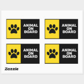 Sticker Rectangulaire Animal À Bord (Feuille)