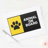 Sticker Rectangulaire Animal À Bord (Enveloppe)