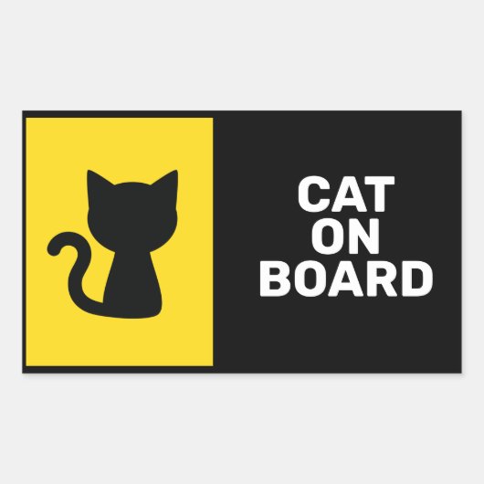 Sticker Rectangulaire Animal À Bord (Devant)