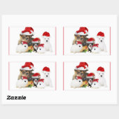 Sticker Rectangulaire Animaux (Feuille)