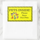 Sticker Rectangulaire Animaux domestiques à l'intérieur (Sac)