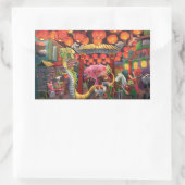 Sticker Rectangulaire Animaux en Chine (Sac)
