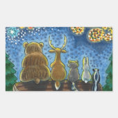 Sticker Rectangulaire ANIMAUX SAUVAGES 4 JUILLET FEU, MORT Drôle (Devant)