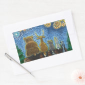 Sticker Rectangulaire ANIMAUX SAUVAGES 4 JUILLET FEU, MORT Drôle (Enveloppe)