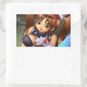 Sticker Rectangulaire Anime Girl - Miel (Sac)
