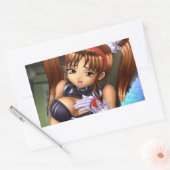 Sticker Rectangulaire Anime Girl - Miel (Enveloppe)