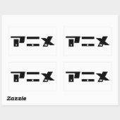 Sticker Rectangulaire Anime Katakana japonais (Feuille)