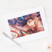 Sticker Rectangulaire Anime Princesse (Enveloppe)