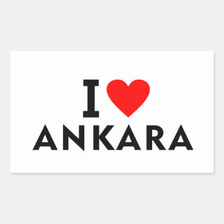 Sticker Rectangulaire Ankara Turkey love city heart like travel