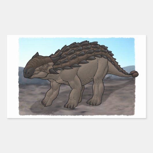 Sticker Rectangulaire Ankylosaurus (Devant)