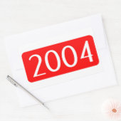 Sticker Rectangulaire année de naissance 2004 texte numéro d'anniversair (Enveloppe)