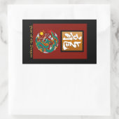 Sticker Rectangulaire Année du rectangle du Dragon (Sac)