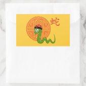 Sticker Rectangulaire Année du serpent (Sac)