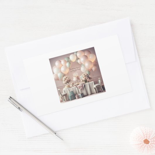 STICKER RECTANGULAIRE ANNIVERSAIRE (Enveloppe)