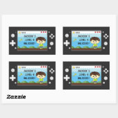 Sticker Rectangulaire Anniversaire de enfant de contrôleur de jeu vidéo  (Feuille)