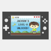 Sticker Rectangulaire Anniversaire de enfant de contrôleur de jeu vidéo  (Devant)