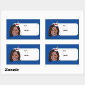 Sticker Rectangulaire Anniversaire de KAMALA HARRIS (Feuille)