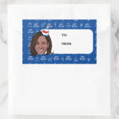 Sticker Rectangulaire Anniversaire de KAMALA HARRIS (Sac)