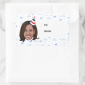Sticker Rectangulaire Anniversaire de Kamala Harris (Sac)