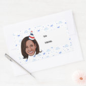 Sticker Rectangulaire Anniversaire de Kamala Harris (Enveloppe)