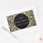 Sticker Rectangulaire Anniversaire de l'élégance Chic Gold (Enveloppe)